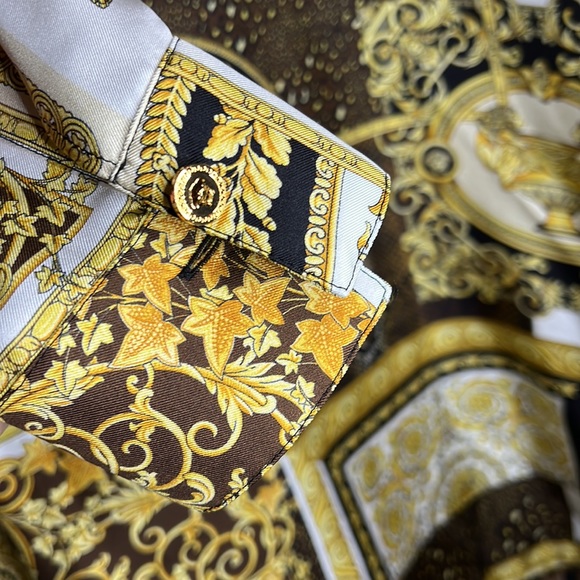 •NWT Versace Barocco patchwork Silk blouse - Picture 6 of 15